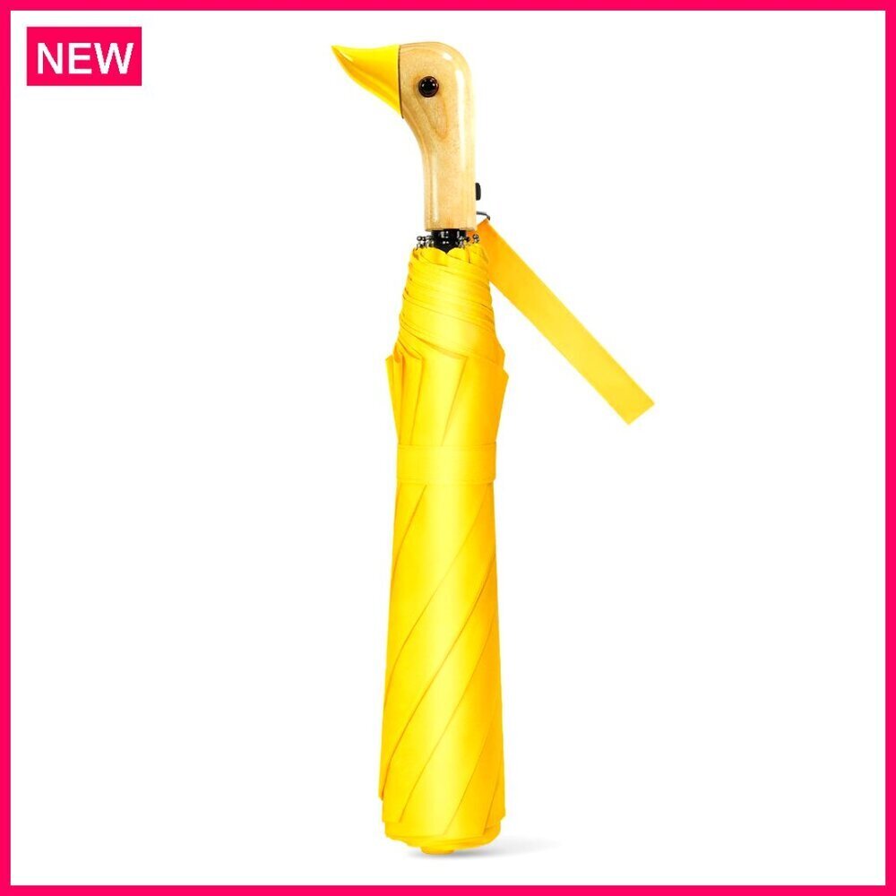 Compact Folding Umbrella with Duck Handle, Windproof Travel Size